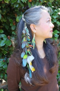 One of the beautiful hair pieces created by Tengan.